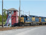 CSX GP40-2 at WB Tower